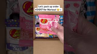 Let’s pack up order #21017 for Marissa! 😊🍬🍭📦 #candy #packagingorders #satisfying #candyshop