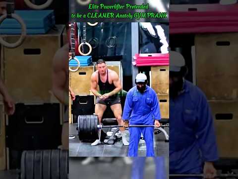 Elite Powerlifter Pretended to be a CLEANER  #gym #funny #trolllife