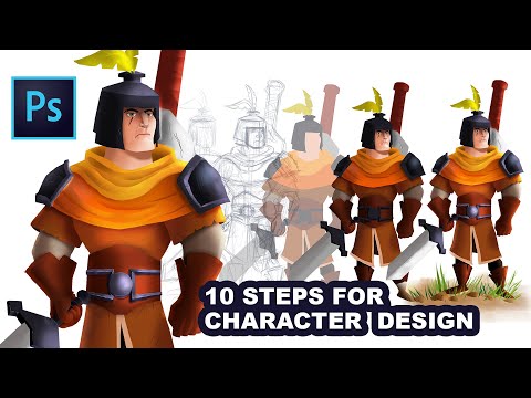 Digital painting tutorial: Character Design Concept...