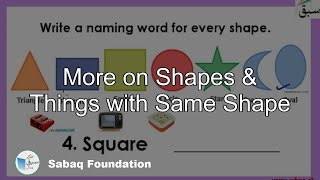 More on Shapes & Things with Same Shape