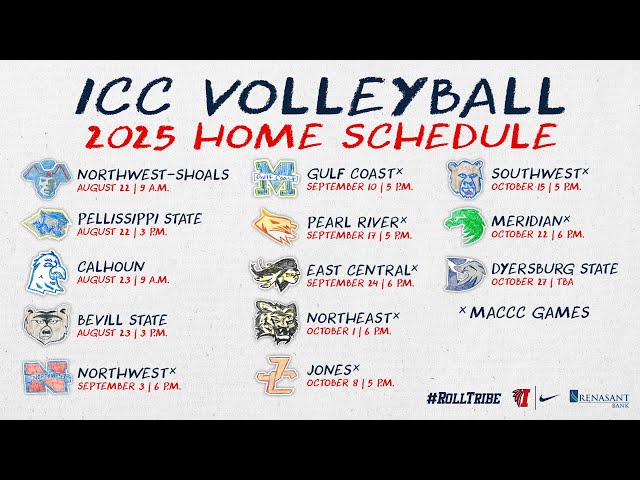 2025 ICC Volleyball Schedule Release