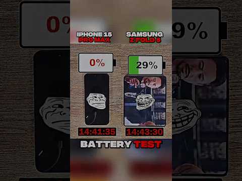 IPHONE 15 PRO MAX VS SAMSUNG Z FOLD 5 BATTERY 🔋🪫TEST?