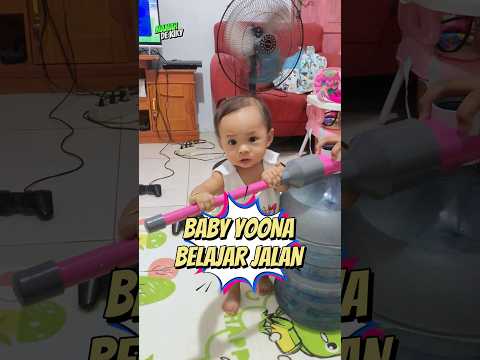 BABY YOONA BELAJAR JALAN 🥳 #babyyoona #cutebaby #shorts