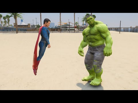 GTA 5 SUPER-HEROES COMPILATION MOMENTS | SUPERMAN VS HULK