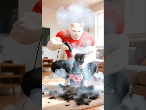 💔❤️Kitten Got Burnt and Bullied,  Dad Gave His Fur to Keep Him Warm #ai #cat #animation #viralvideo