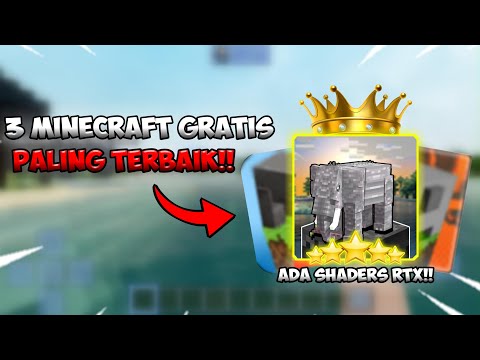 Top 3 Game MINECRAFT GRATIS Terbaik di Playstore! ADA SHADERS RTX NYA!