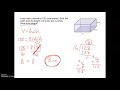 Volume and Dimensions of Prisms