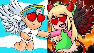 UN ANGEL Y UN DEMONIO SE ENAMORAN EN MINECRAFT 😇👿 PECHOCHIN Y NANI DEMONIO💋ROLEPLAY