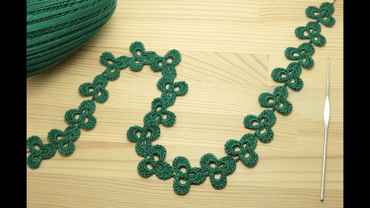 ЛЕНТОЧНОЕ КРУЖЕВО трилистник trefoil