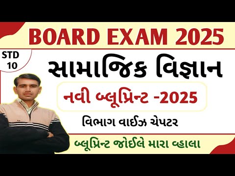 Std 10 Samajik Vigyan Blueprint 2025 | SS blueprint 2025| std 10 social science blueprint 2025 gseb