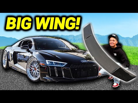 I PUT A HUGE SPOILER ON MY AUDI R8!!!