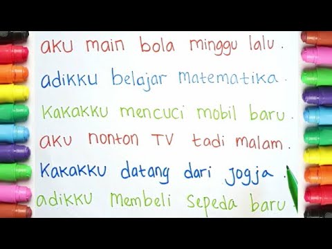 Belajar Menulis dan Membaca Kalimat Bahasa Indonesia untuk Paud, TK dan SD