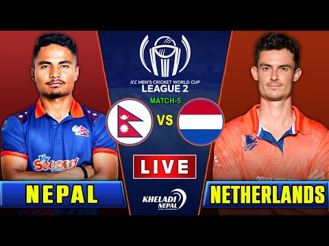 NEPAL VS NETHERLANDS CRICKET MATCH | ICC CWC LEAGUE-2 | 78th MATCH | Live score & Commentary