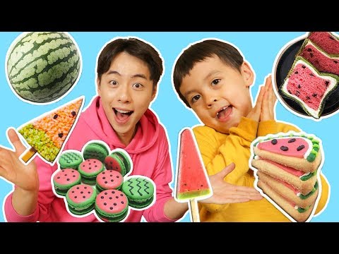 신기한 수박 음식 총출동!!!! 수박쿠키 수박마카롱 수박 식빵 와~~대박!-Mashu ToysReview