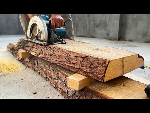 Incredible Woodworking Ideas From Solid Wood With Wooden Pegs || Outdoor Table With Cool Design