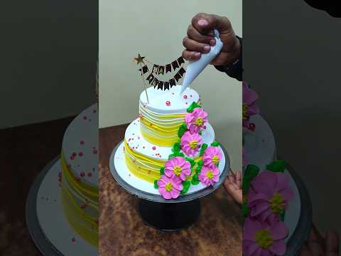 Happy birthday Butterfly🦋 Step Cake design #trending #shortvideo #viral #ytshorts