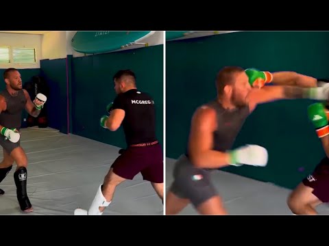 CONOR MCGREGOR ROCKS HIS SPARRING PARTNER WHILE TRAINING FOR MICHAEL CHANDLER (NEW)