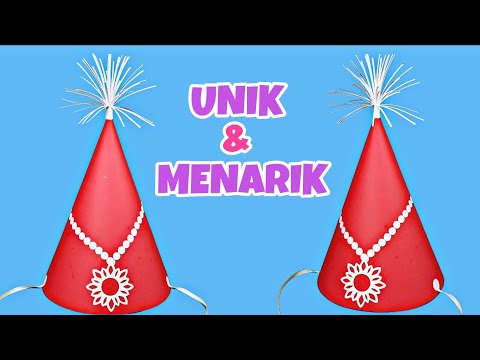 UNIK & MENARIK Membuat Topi Kertas Topi Kerucut untuk MOS MPLS dan Karnaval 17 Agustus
