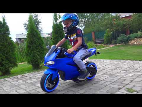 Funny Baby Biker Buy New Motorcycle and Ride on Power wheels