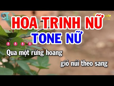 Karaoke Hoa Trinh Nữ Tone Nữ  ( C ) Nhạc Sống Tuấn Kiệt