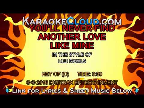 Lou Rawls – You’ll Never Find Another Love Like Mine (Backing Track)