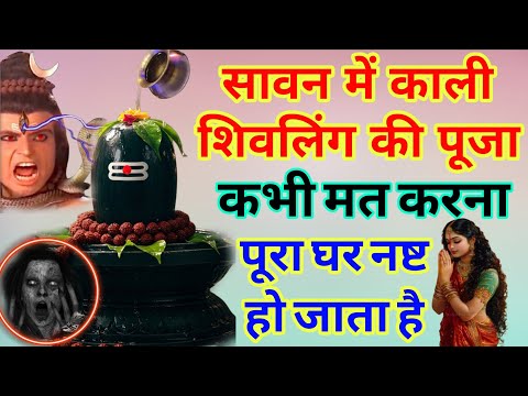 Shivling puja सावन में काली शिवलिंग की पूजा कभी मत करना घर में होती है मत्यु व्रत टूट जाता है #Sawan