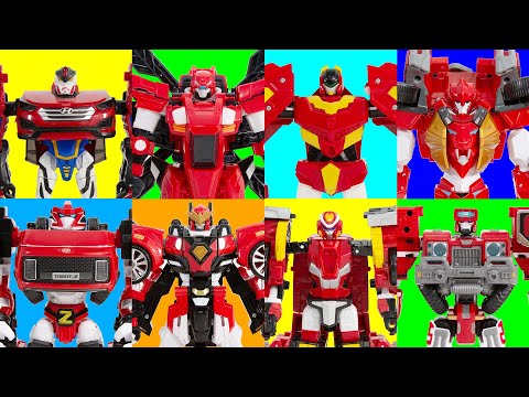 MiniForce SuperDino PentaBot Tobot HelloCarBot Red Eight Mechas TransFormation