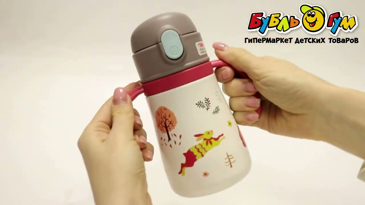 Термос детский diller для напитков с ручками 350мл в ассортименте - видео Термос детский diller для напитков с ручками 350мл в ассортименте - видео