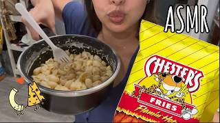 ASMR lofi eating mac and cheese and hot fries!