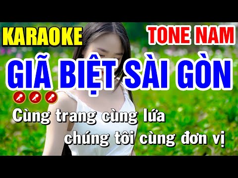 GIÃ BIỆT SÀI GÒN Karaoke Tone Nam ( PHỐI MỚI ) | Bến Tình Karaoke