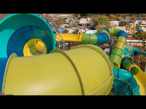 Colossal Curl Water Slide POV Busch Gardens Adventure Island Tampa 2015