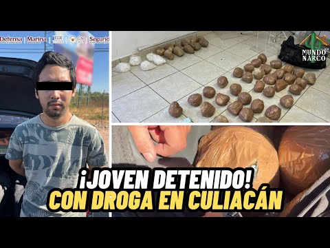 ¡Detienen a joven con maletas llenas de fentanilo y cristal en Culiacán!