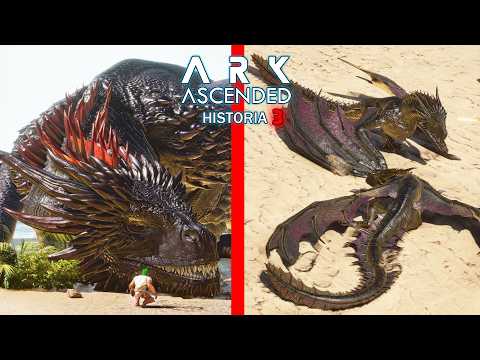 DOMESTICO DRAGON ALFA, DINOSAURIO EXTRAÑO ATACA y crías de dragon sorpresa ARK Ascended Historia