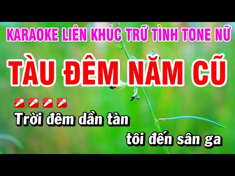 Karaoke Liên Khúc Trữ Tình Nhạc Sống Tone Nữ Dễ Hát – Tàu Đêm Năm Cũ | Hoài Phong Organ