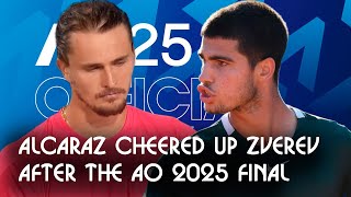 Alcaraz cheered up Zverev after the AO 2025 final