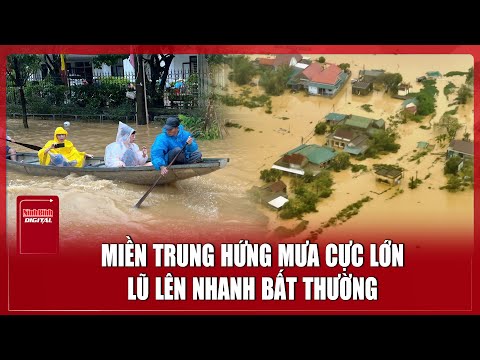 Trưa 17/11: Lũ miền Trung dâng nhanh lạ thường, cảnh báo vượt ngưỡng báo động | Ninh Bình Digital
