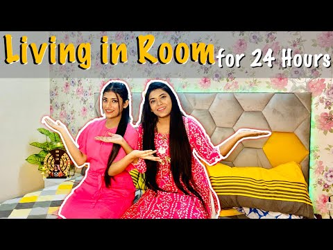 Living In *ROOM* For 24 HOURS Challenge Ft. Samreen Ali | Mahjabeen Ali