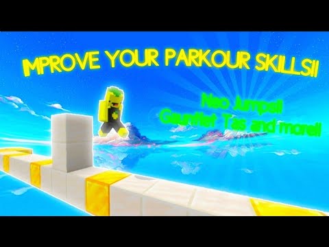 How to improve PARKOUR skills in Minecraft PE (MOBILE) *Neo Jumps, Gauntlet Tas and more! *TUTORIAL*