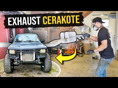 Exhaust Cerakote/ Fitting A Hood And Grill On The SBC Toyota!