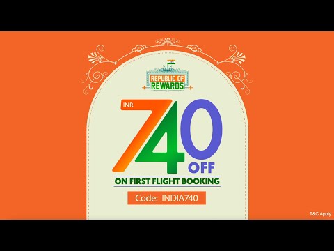 Celebrating Republic of Rewards with flat ₹740 off on 1st flight exclusively on Adani One