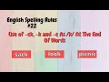Spelling Rules for 'k' Sounds