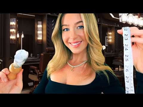 ASMR FOR MEN | Gentlemen's Barbershop Shave & Measuring You Experience