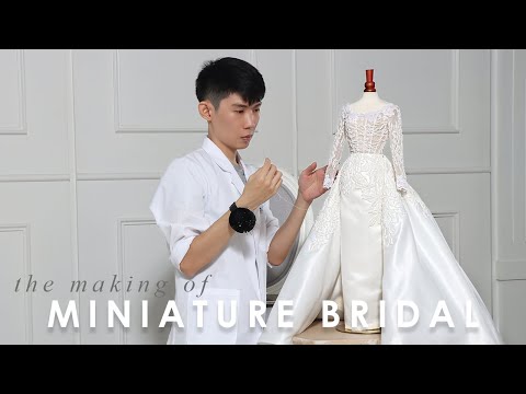 The making of Miniature Bridal Gown