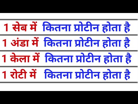 1सेब,1अंडा,1केला,1रोटी में कितना प्रोटीन होता है |1 apple,1Egg,1banana,1Roti kitna protein hota hai