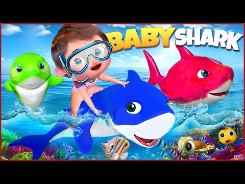 Baby Shark's Counting Fun 1️⃣🦈, Wheels on The Bus Song , ABC song ,Bath Song, #babyshark #cocomelon