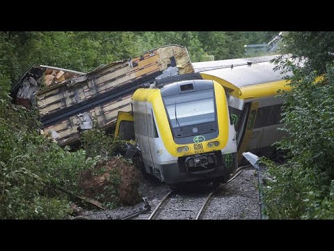 YouTube video thumbnail: Landslide Caused Deadly Train Crash in Biberach, German Police say