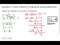 Solving Systems of Equations by Substitution