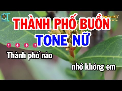 Karaoke Thành Phố Buồn Tone Nữ Bm | Nhạc Sống Beat Hay || Karaoke Tuấn Kiệt