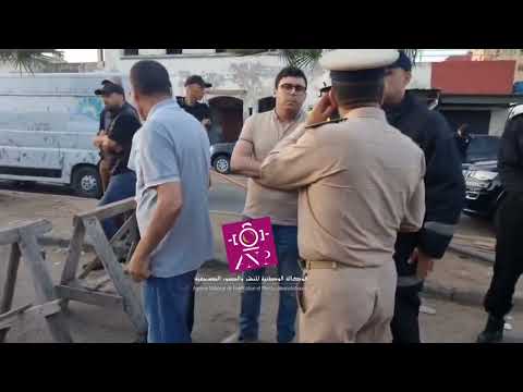 الوالي مهيدية  وعامل مقاطعة مولاي رشيد في زيارة حريق جوطية المسيرة مولاي رشيد