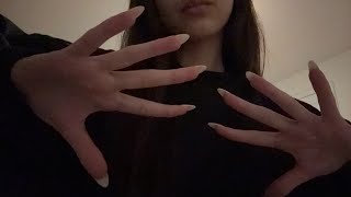 my second asmr video | lofi, hand movements, mouth sounds 
